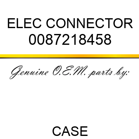 ELEC CONNECTOR 0087218458