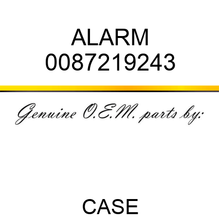 ALARM 0087219243