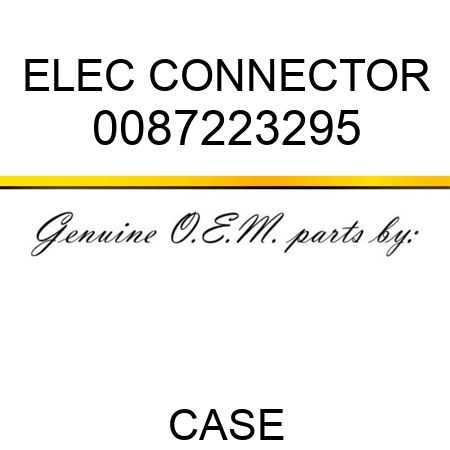 ELEC CONNECTOR 0087223295