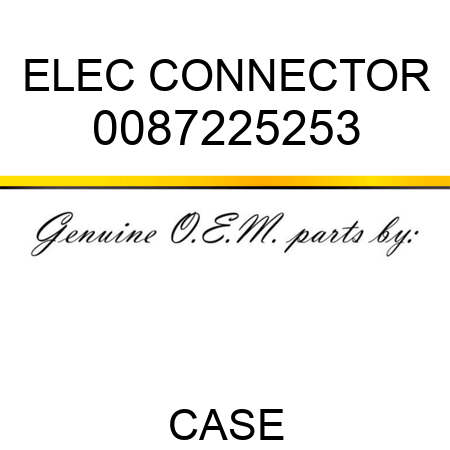 ELEC CONNECTOR 0087225253