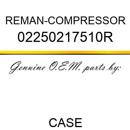 REMAN-COMPRESSOR 02250217510R