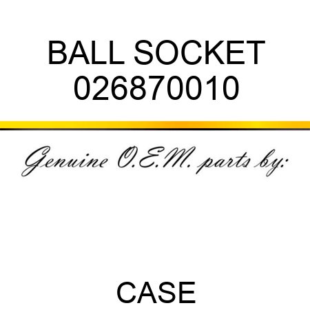 BALL SOCKET 026870010