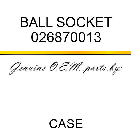 BALL SOCKET 026870013