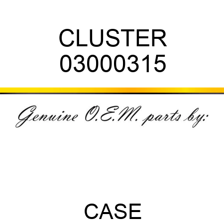 CLUSTER 03000315