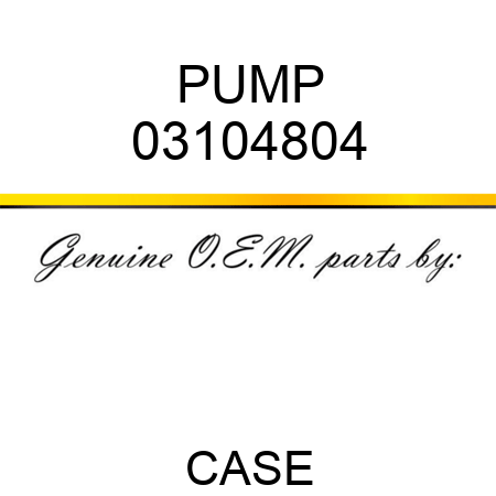 PUMP 03104804