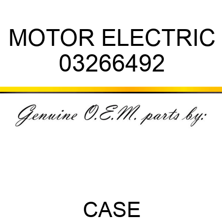 MOTOR, ELECTRIC 03266492