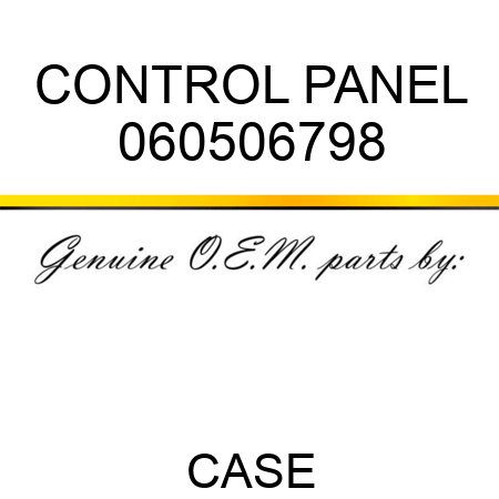 CONTROL PANEL 060506798