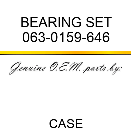 BEARING SET 063-0159-646