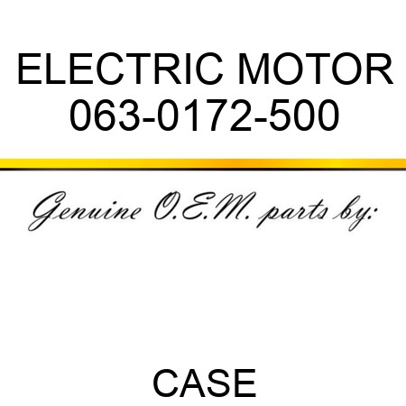 ELECTRIC MOTOR 063-0172-500