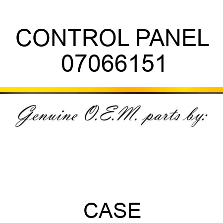 CONTROL PANEL 07066151