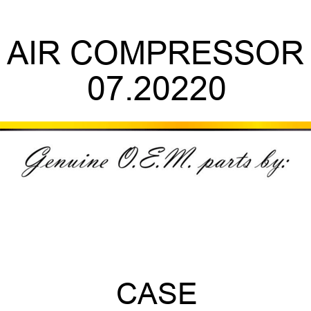 AIR COMPRESSOR 07.20220
