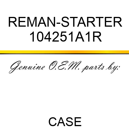 REMAN-STARTER 104251A1R