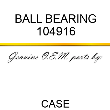 BALL BEARING 104916