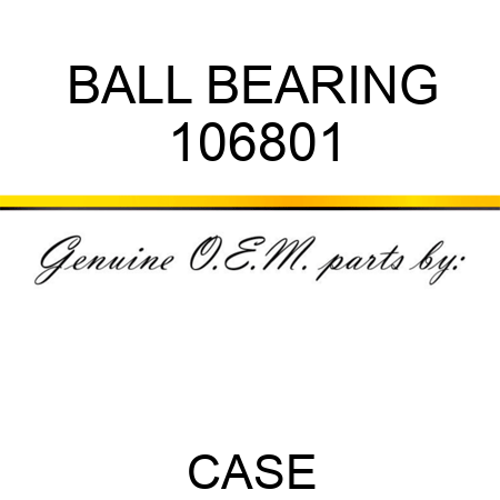 BALL BEARING 106801