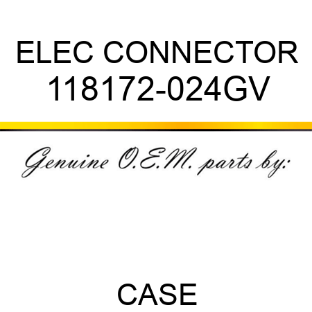 ELEC CONNECTOR 118172-024GV
