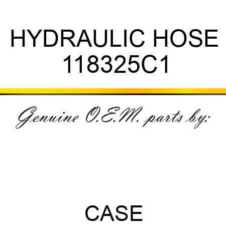 HYDRAULIC HOSE 118325C1