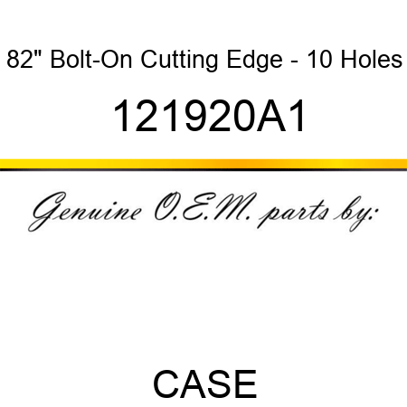 82" Bolt-On Cutting Edge - 10 Holes 121920A1