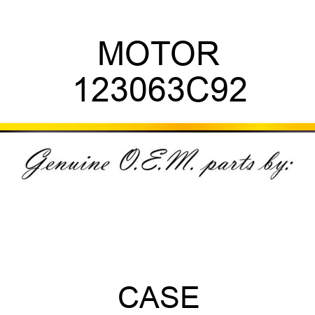 MOTOR 123063C92