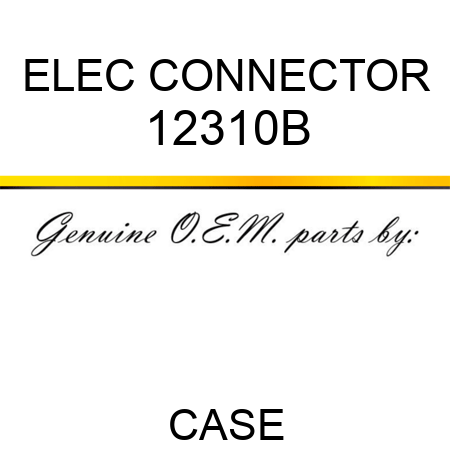 ELEC CONNECTOR 12310B