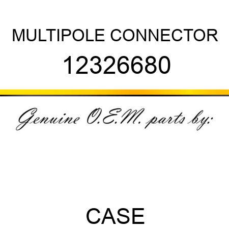MULTIPOLE CONNECTOR 12326680