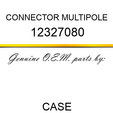 CONNECTOR, MULTIPOLE 12327080