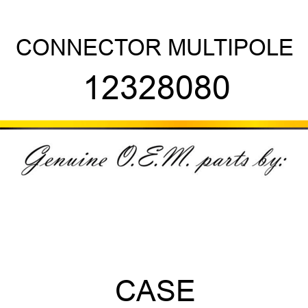 CONNECTOR, MULTIPOLE 12328080