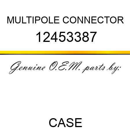 MULTIPOLE CONNECTOR 12453387