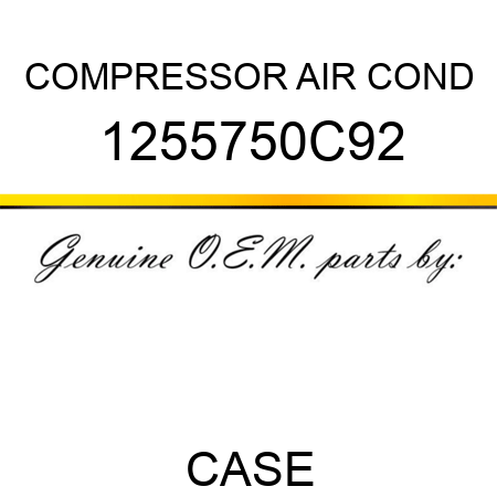 COMPRESSOR, AIR COND 1255750C92