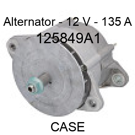 Alternator - 12 V - 135 A 125849A1