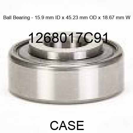 Ball Bearing - 15.9 mm ID x 45.23 mm OD x 18.67 mm W 1268017C91