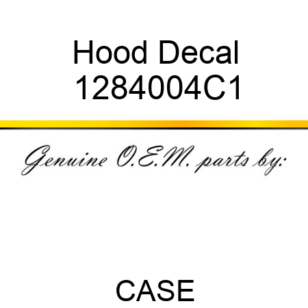 Hood Decal 1284004C1