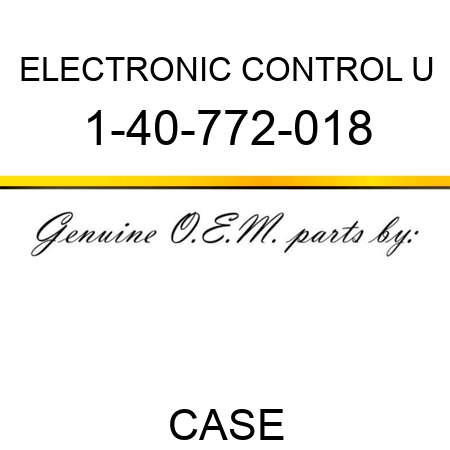 ELECTRONIC CONTROL U 1-40-772-018