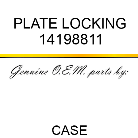 PLATE, LOCKING 14198811