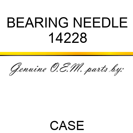 BEARING, NEEDLE 14228