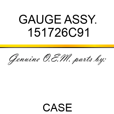 GAUGE ASSY. 151726C91