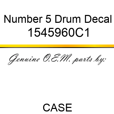 Number 5 Drum Decal 1545960C1