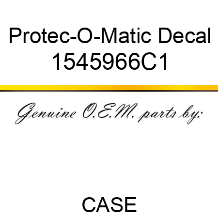 Protec-O-Matic Decal 1545966C1