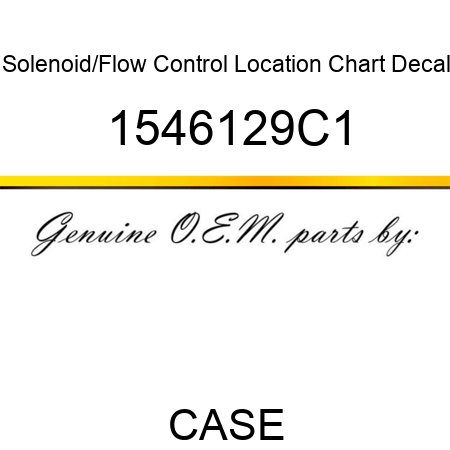 Solenoid/Flow Control Location Chart Decal 1546129C1
