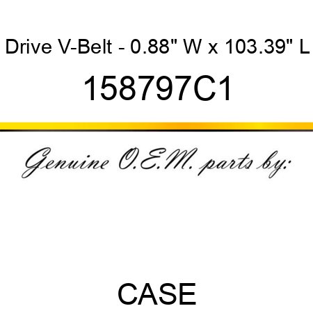 Drive V-Belt - 0.88" W x 103.39" L 158797C1