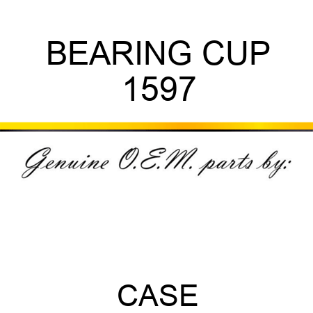 BEARING CUP 1597