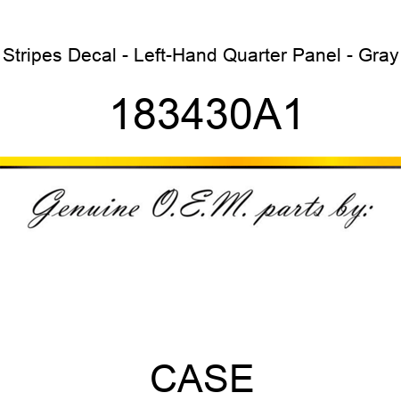 Stripes Decal - Left-Hand Quarter Panel - Gray 183430A1