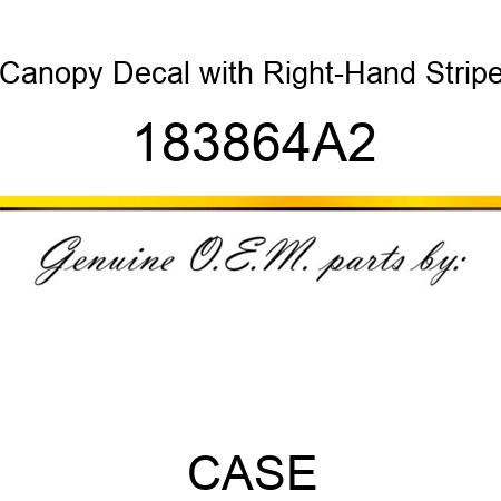 Canopy Decal with Right-Hand Stripe 183864A2