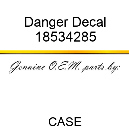 Danger Decal 18534285