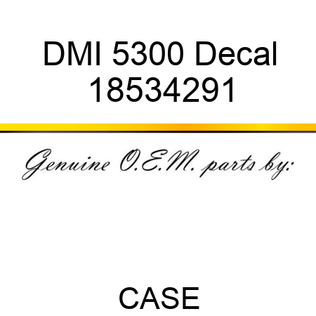 DMI 5300 Decal 18534291