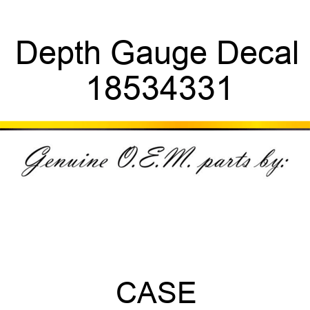 Depth Gauge Decal 18534331