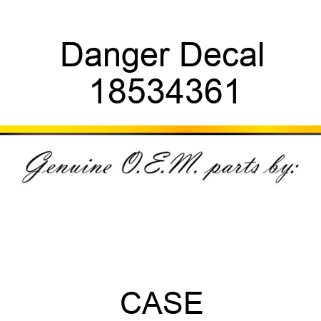 Danger Decal 18534361