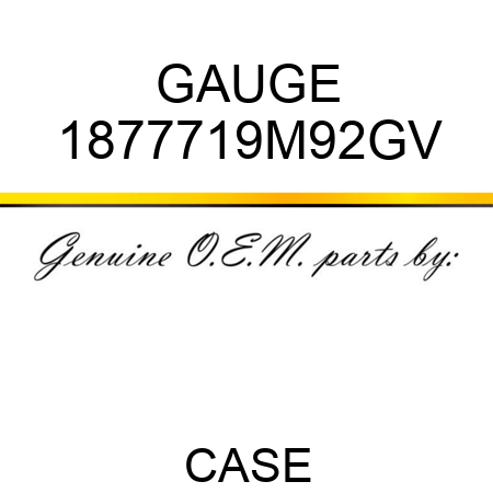 GAUGE 1877719M92GV