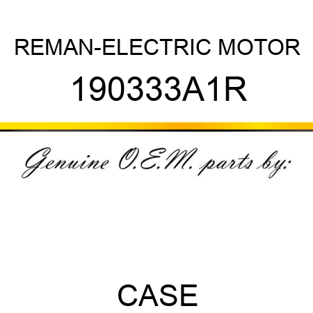 REMAN-ELECTRIC MOTOR 190333A1R