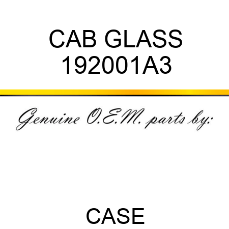 CAB GLASS 192001A3