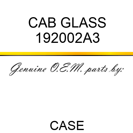 CAB GLASS 192002A3